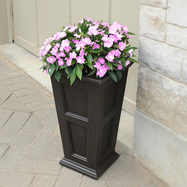 Fairfield Tall Planter - Espresso